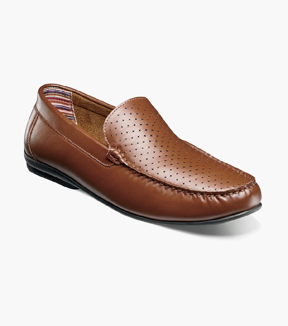 stacy adams Conroy Moc Toe Perf Slip On Men’s Dress Shoes