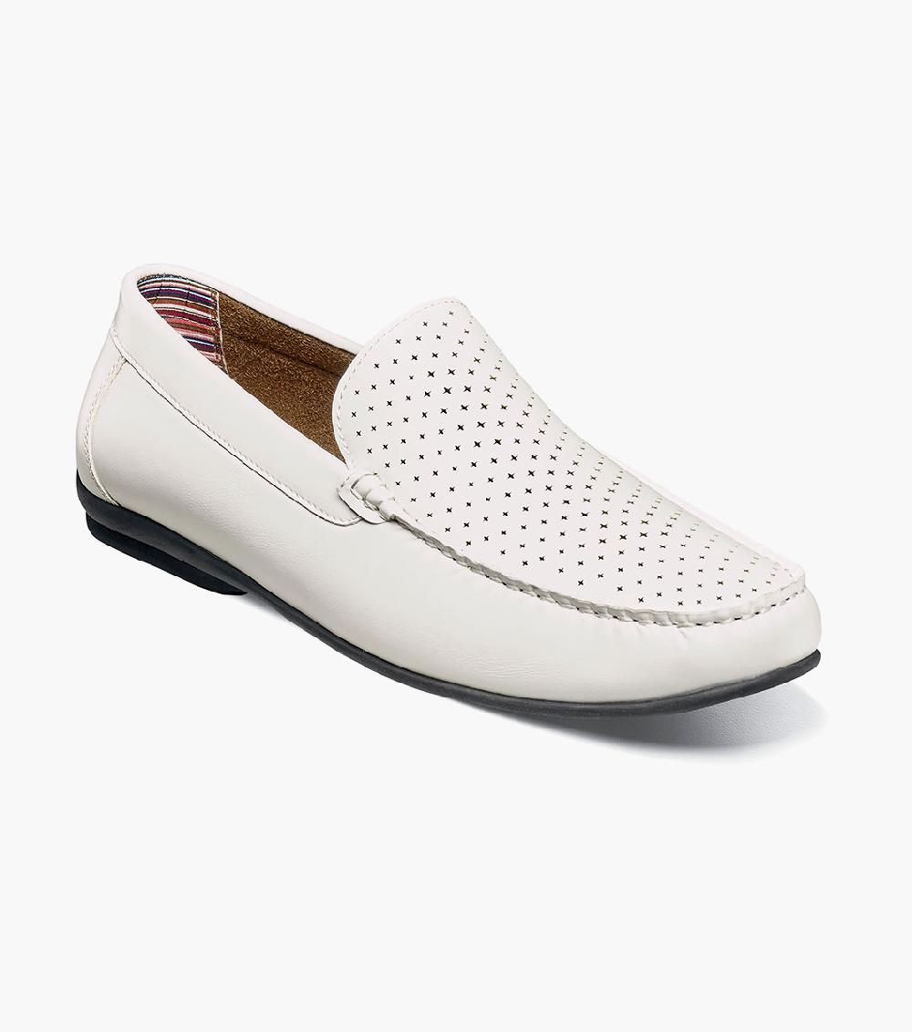 stacy adams Conroy Moc Toe Perf Slip On Men’s Dress Shoes