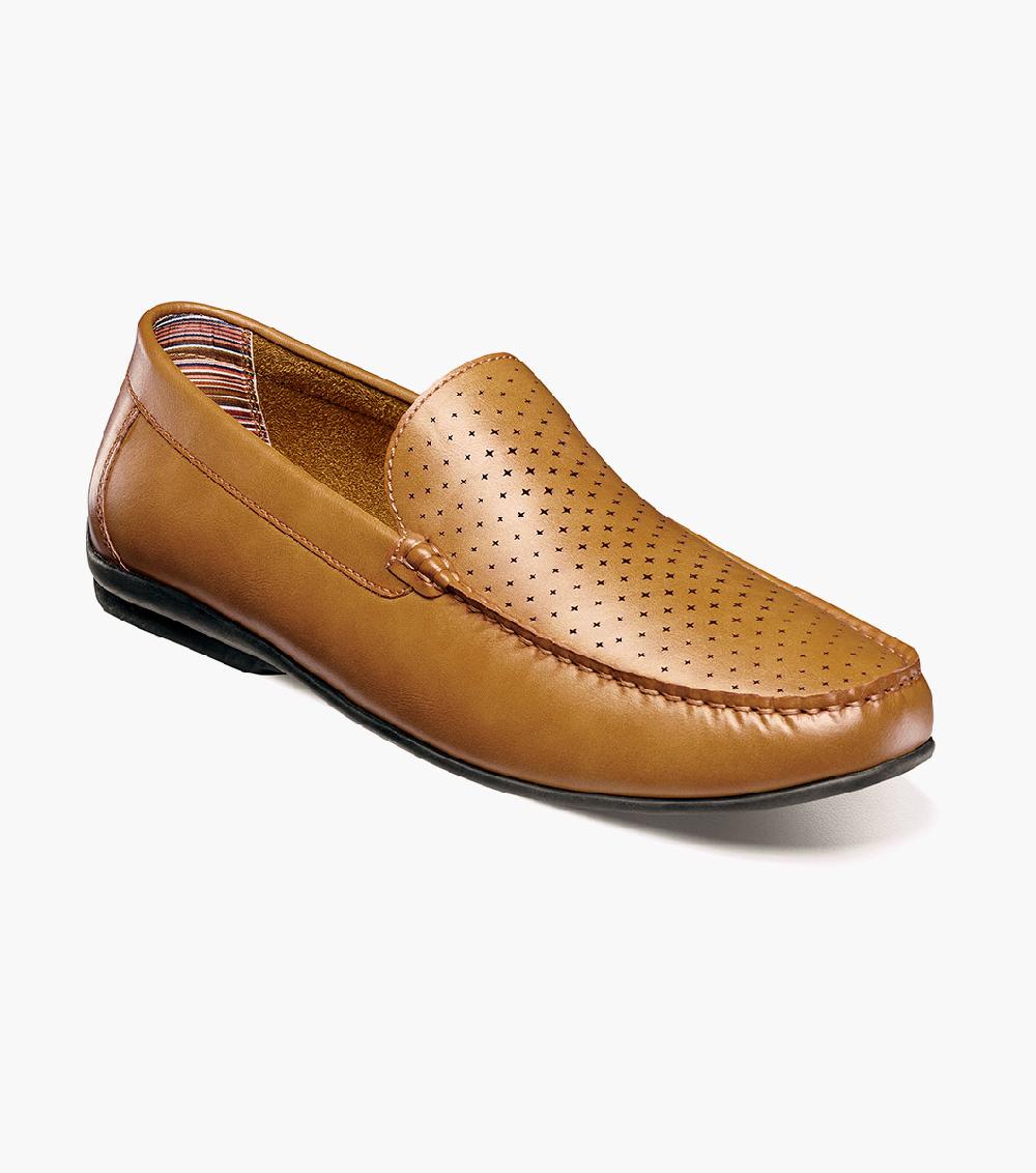 stacy adams Conroy Moc Toe Perf Slip On Men’s Dress Shoes