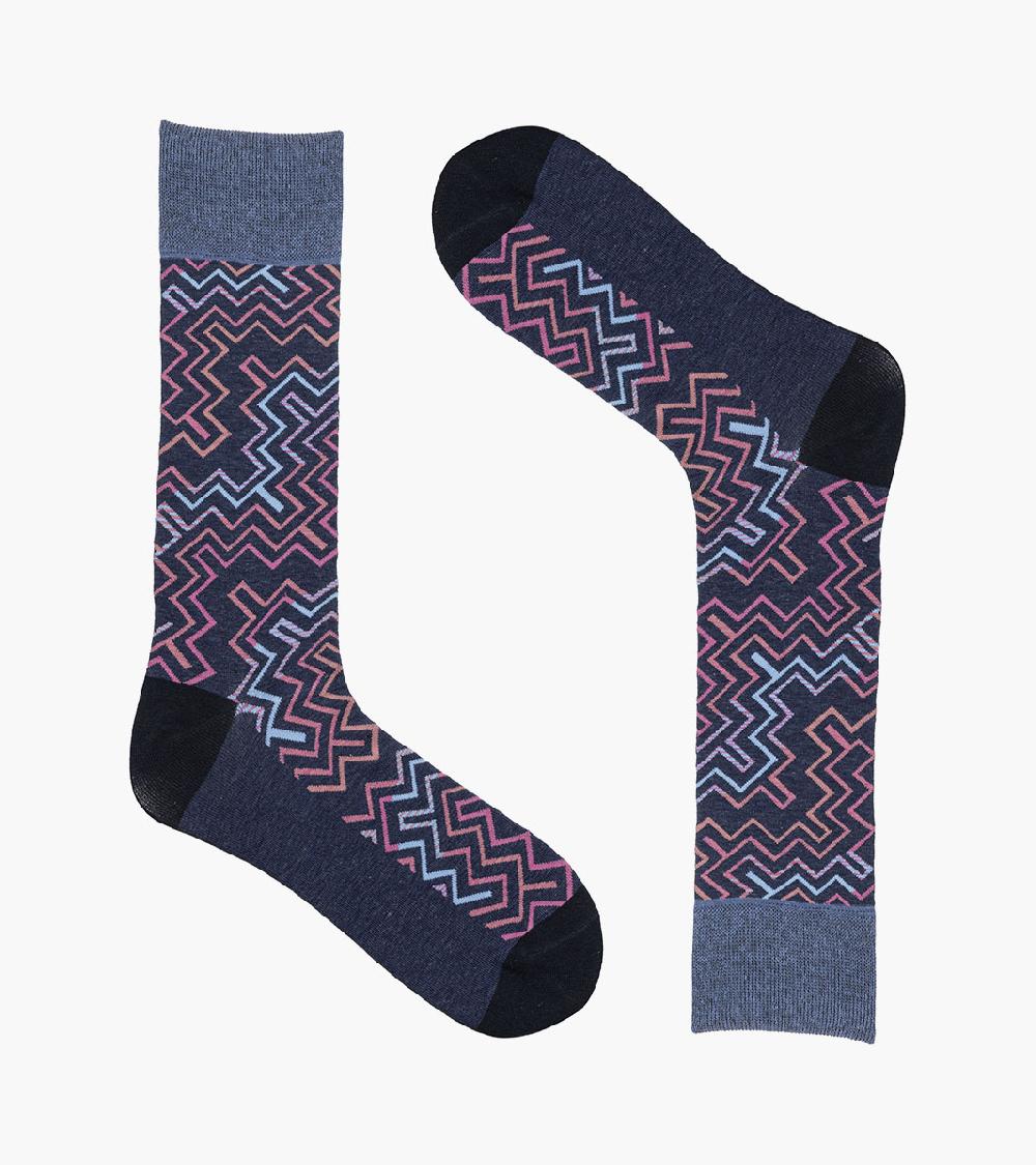 Stacy Adams Cool Lines Men's Crew Dress Sock Men’s Socks