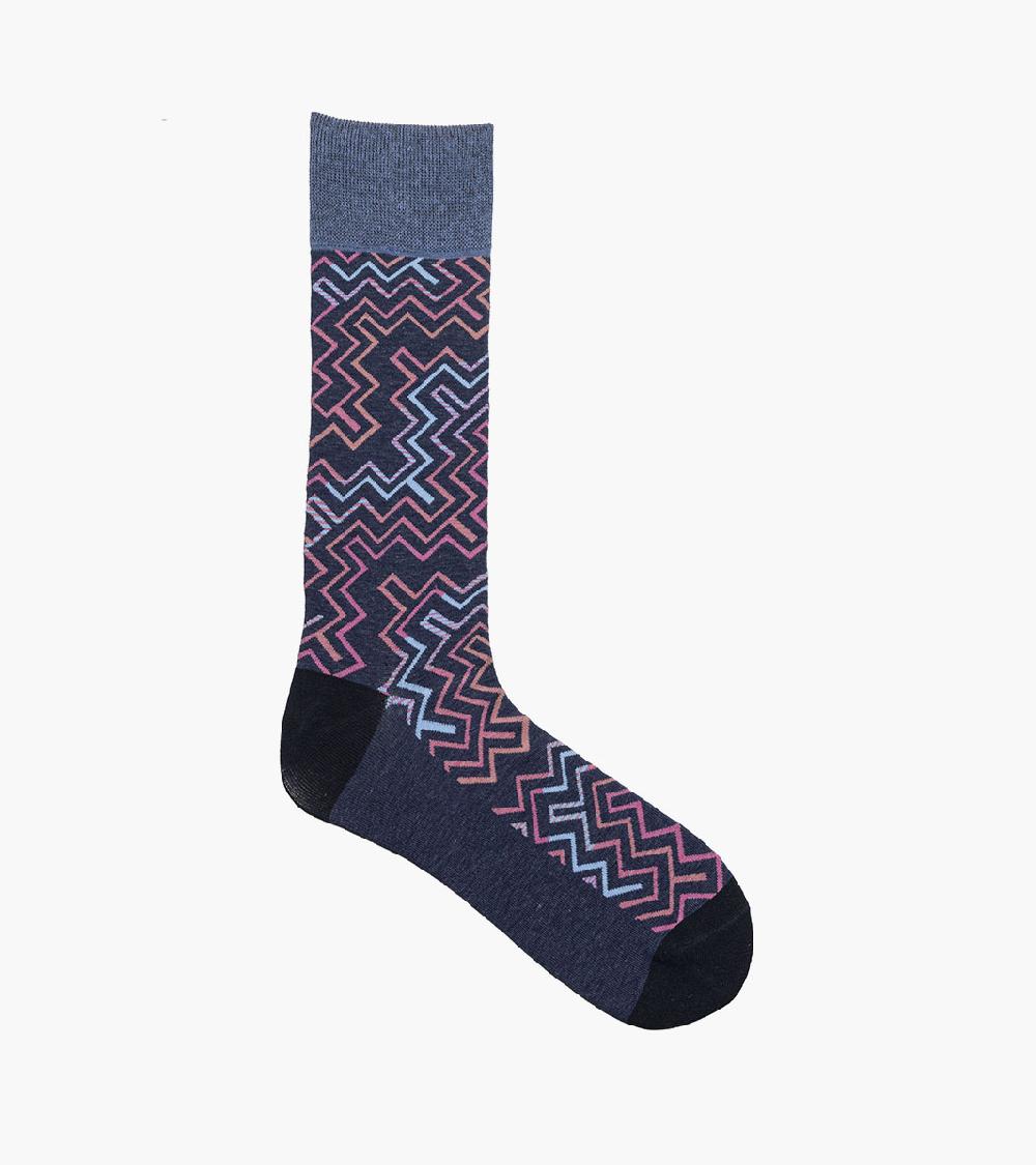 Stacy Adams Cool Lines Men's Crew Dress Sock Men’s Socks