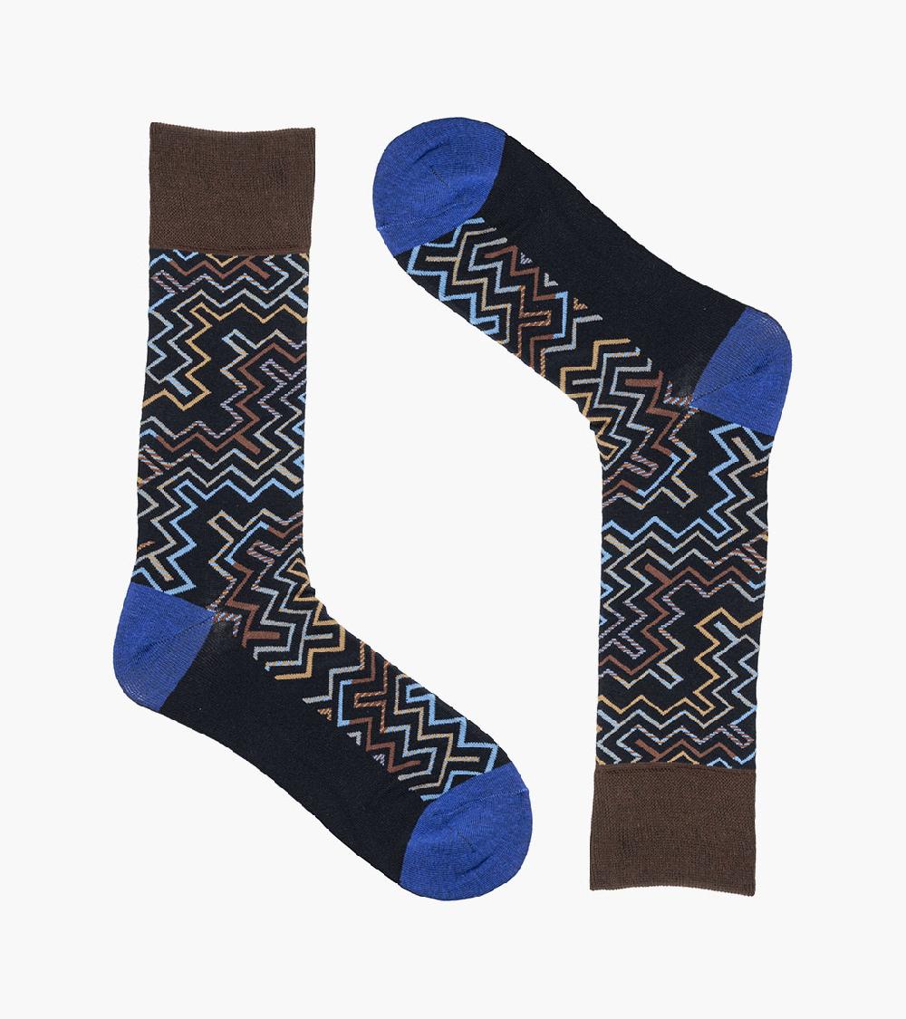 Stacy Adams Cool Lines Men's Crew Dress Sock Men’s Socks