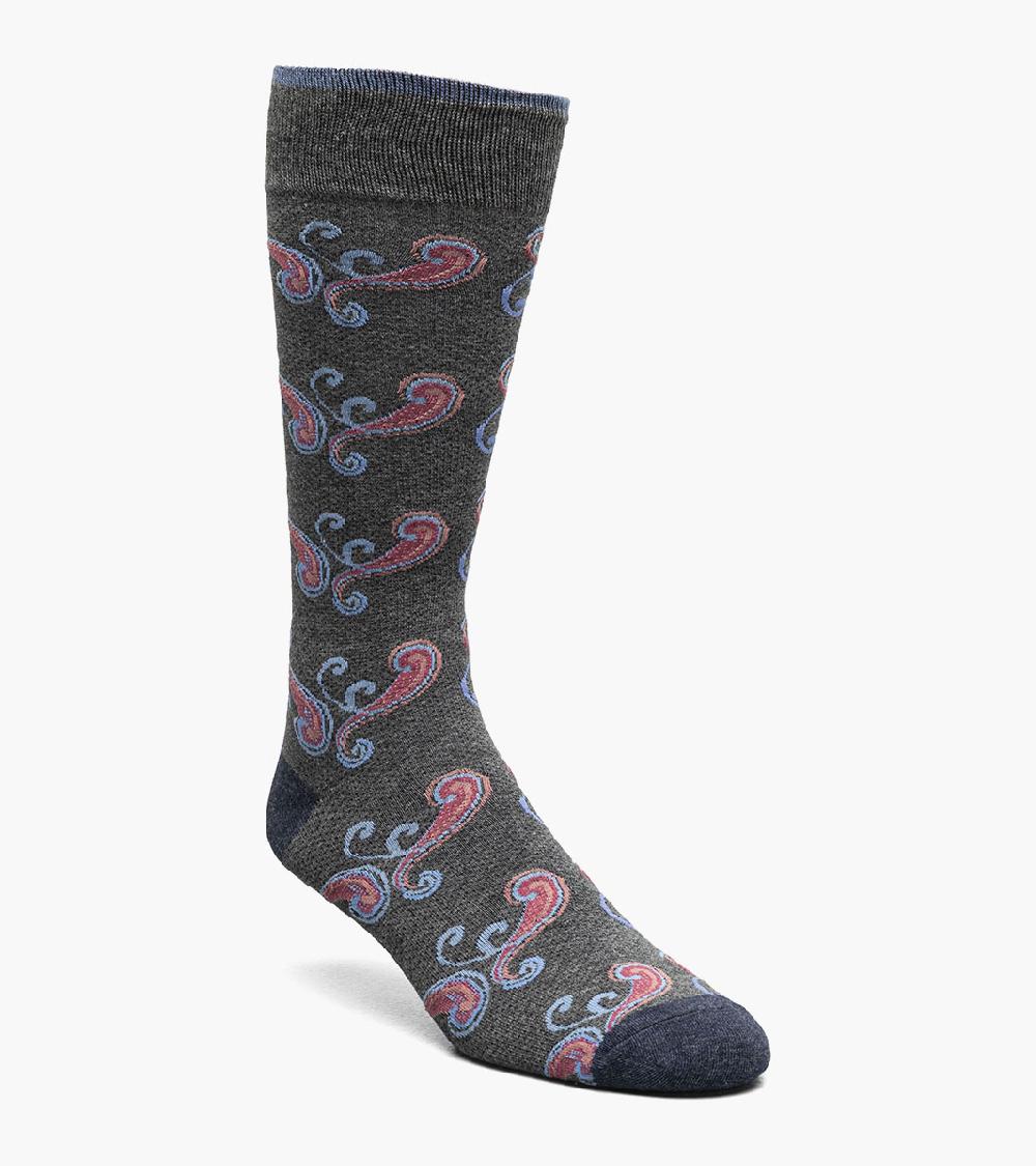 stacy adams Cool Paisley Men's Crew Dress Sock Men’s Socks