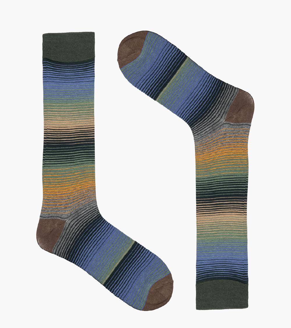 Stacy Adams Cool Stripe Men's Crew Dress Sock Men’s Socks
