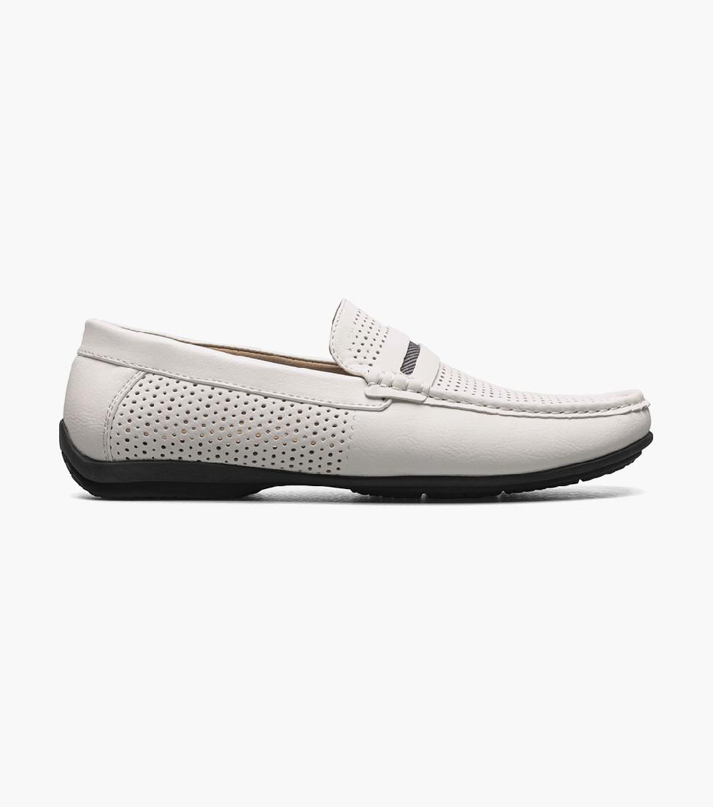 Stacy Adams Corby Moc Toe Saddle Slip On Men’s Casual Shoes