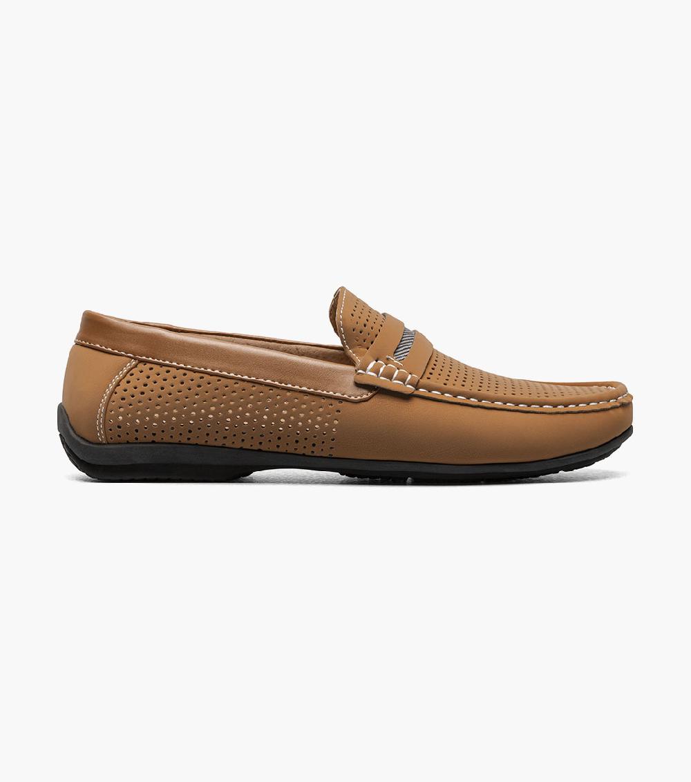 Stacy Adams Corby Moc Toe Saddle Slip On Men’s Casual Shoes