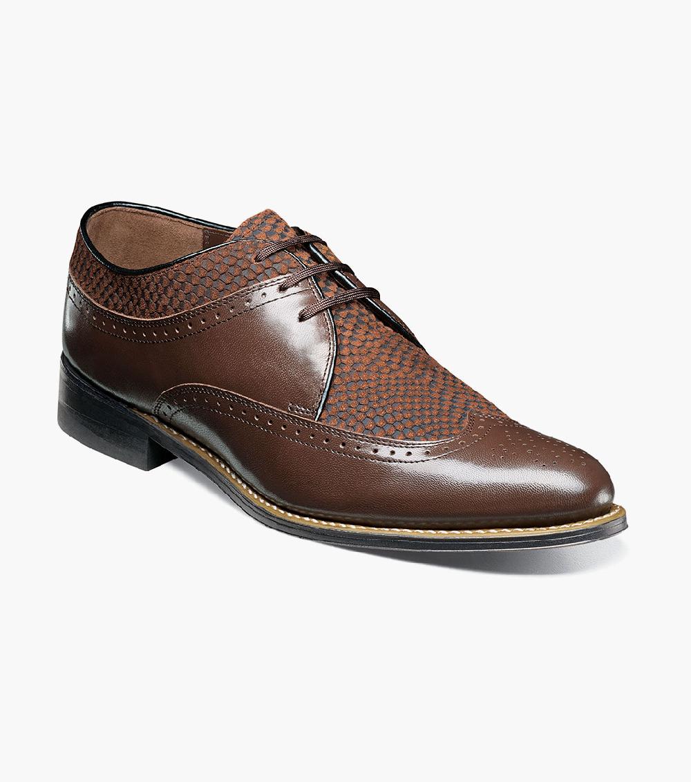 stacy adams Dayton Python Print Wingtip Oxford Men’s Dress Shoes