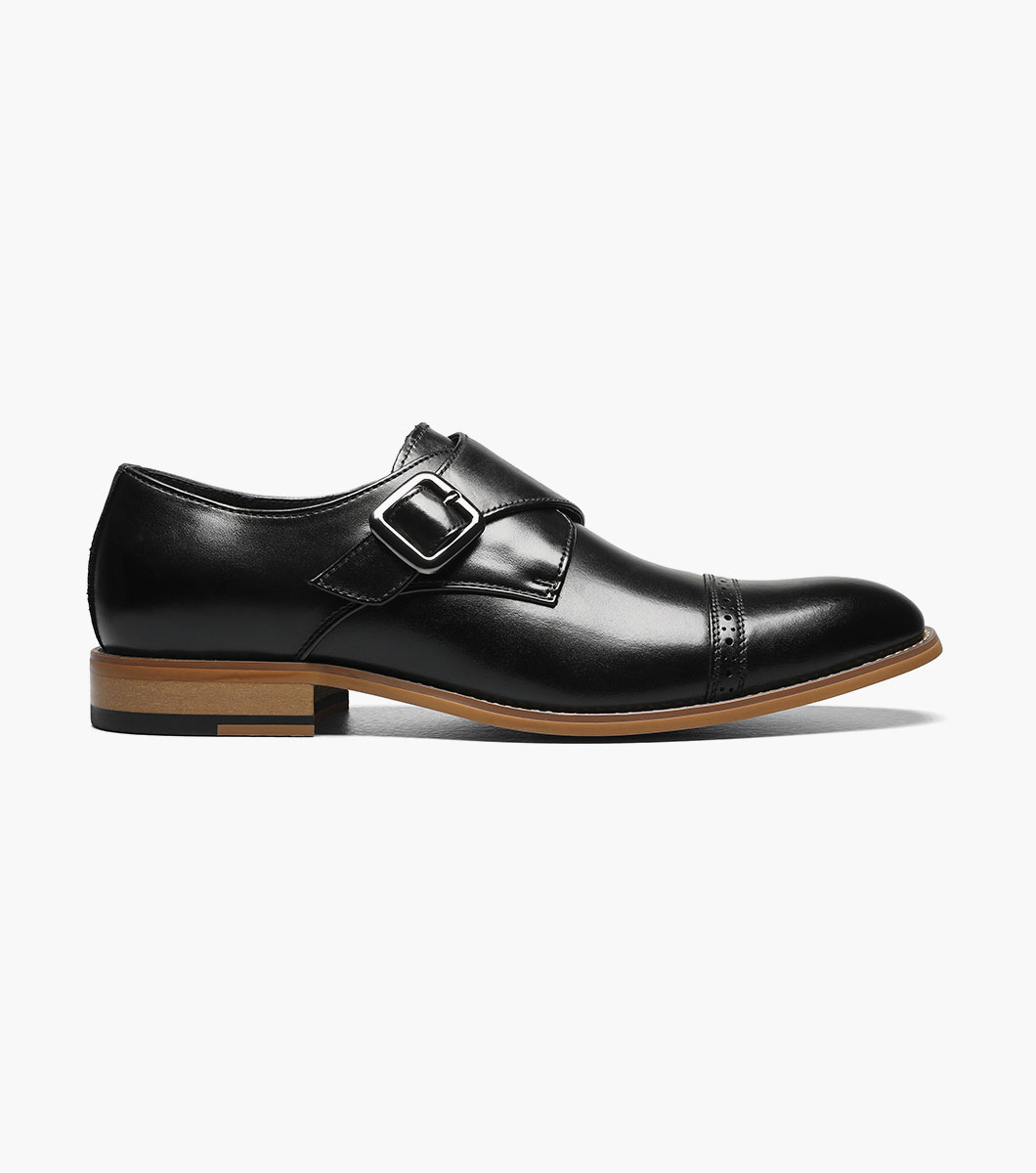 Stacy Adams Desmond Cap Toe Monk Strap Men’s Dress Shoes