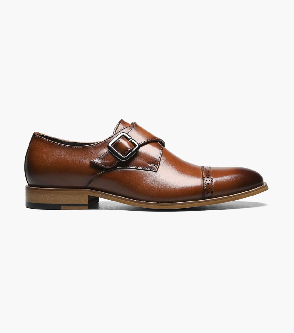Stacy Adams Desmond Cap Toe Monk Strap Men’s Dress Shoes