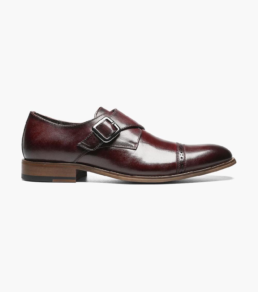 Stacy Adams Desmond Cap Toe Monk Strap Men’s Dress Shoes