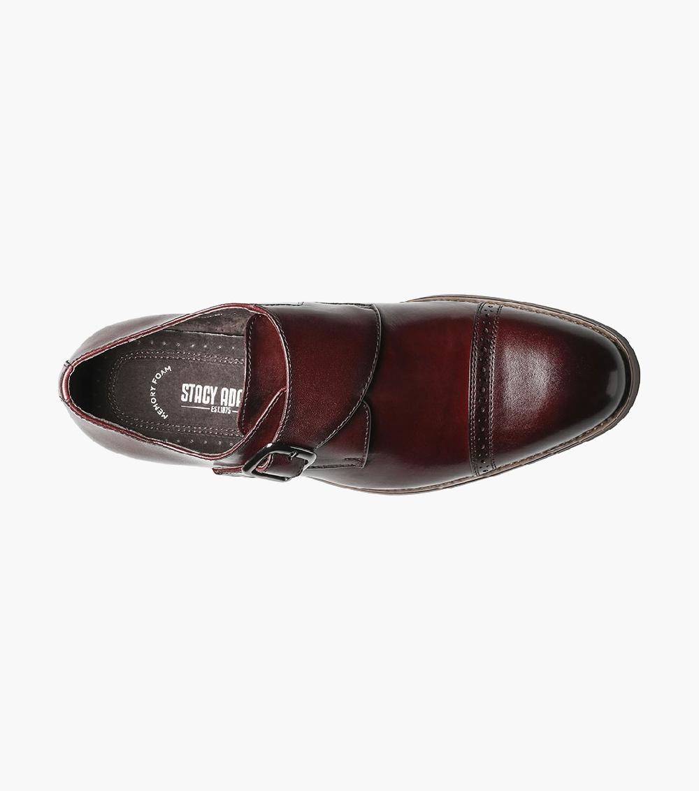 Stacy Adams Desmond Cap Toe Monk Strap Men’s Dress Shoes