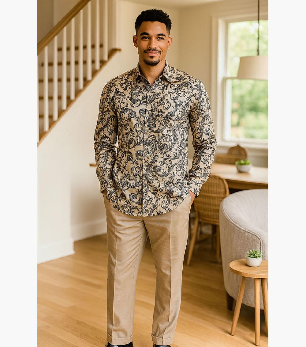 Stacy Adams Eli Button Down Shirt Men’s Casual Wear