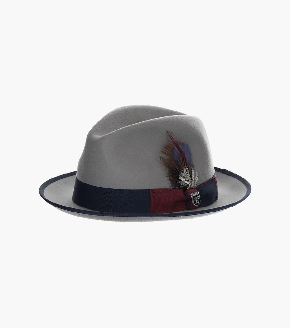 stacy adams Evren Fedora Wool Felt Pinch Front Hat Men’s Hats
