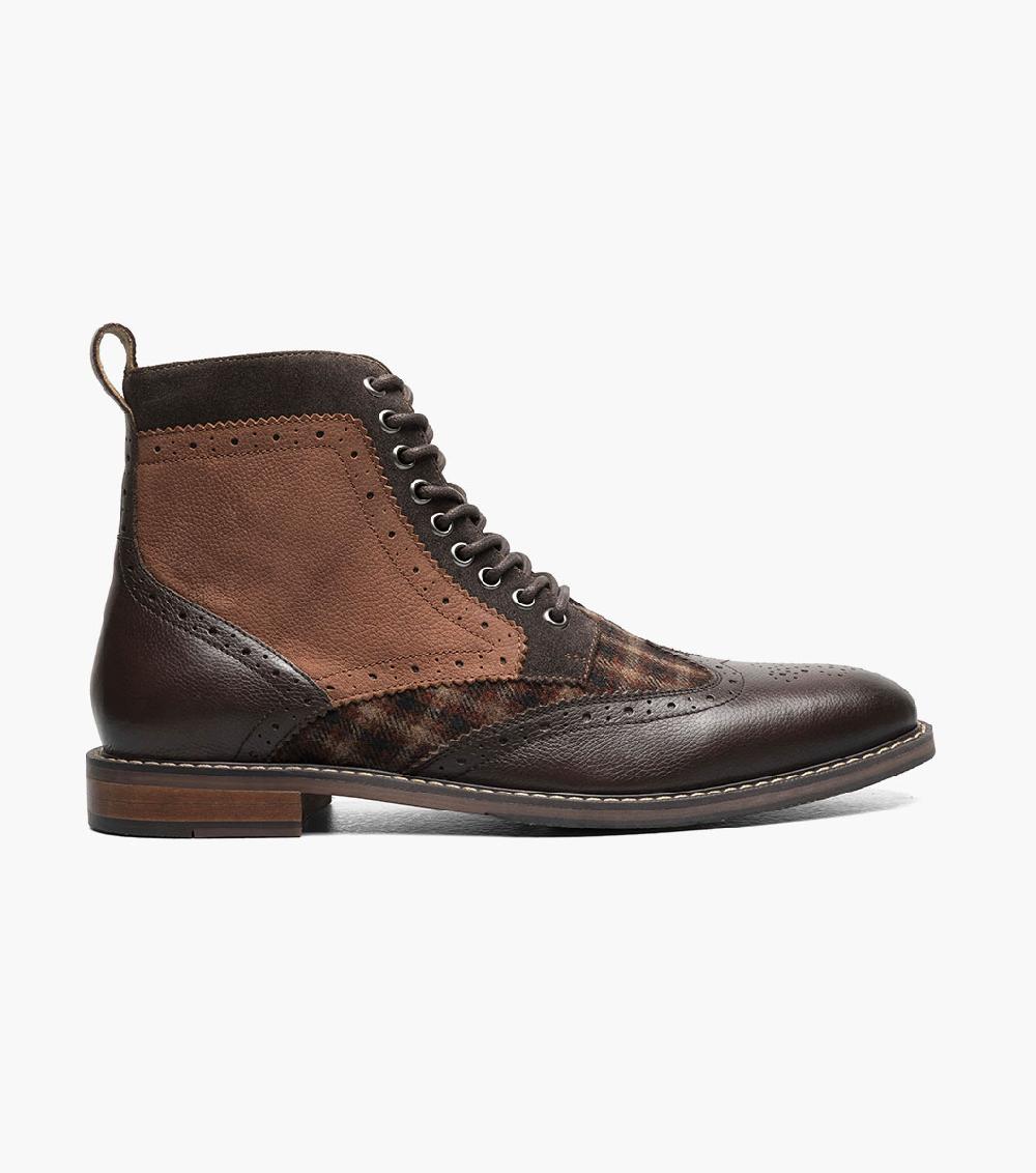 Stacy Adams Finnegan Wingtip Lace Up Boot Men’s Casual Shoes