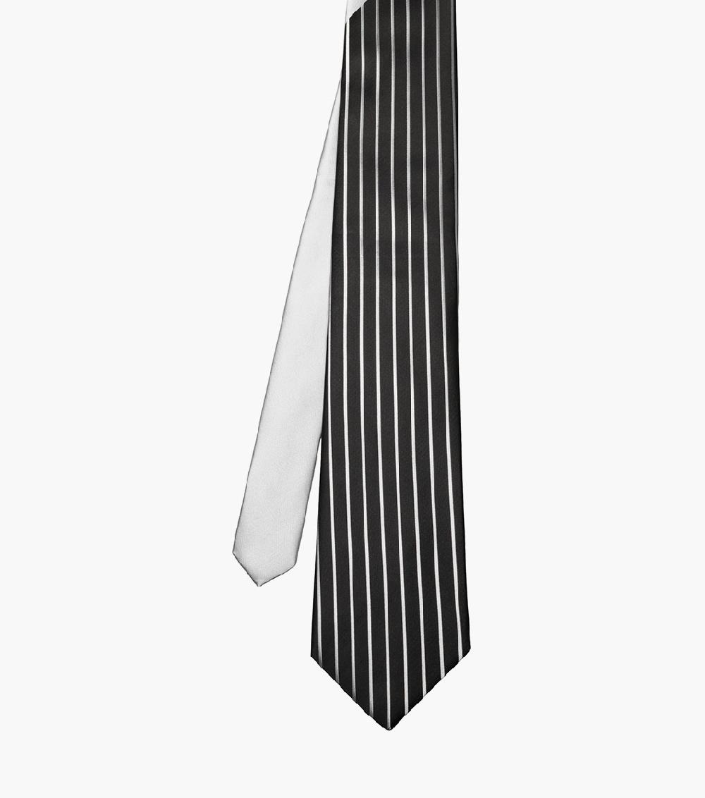 Stacy Adams Formal Black + White Tie & Hanky Set Men’s Ties