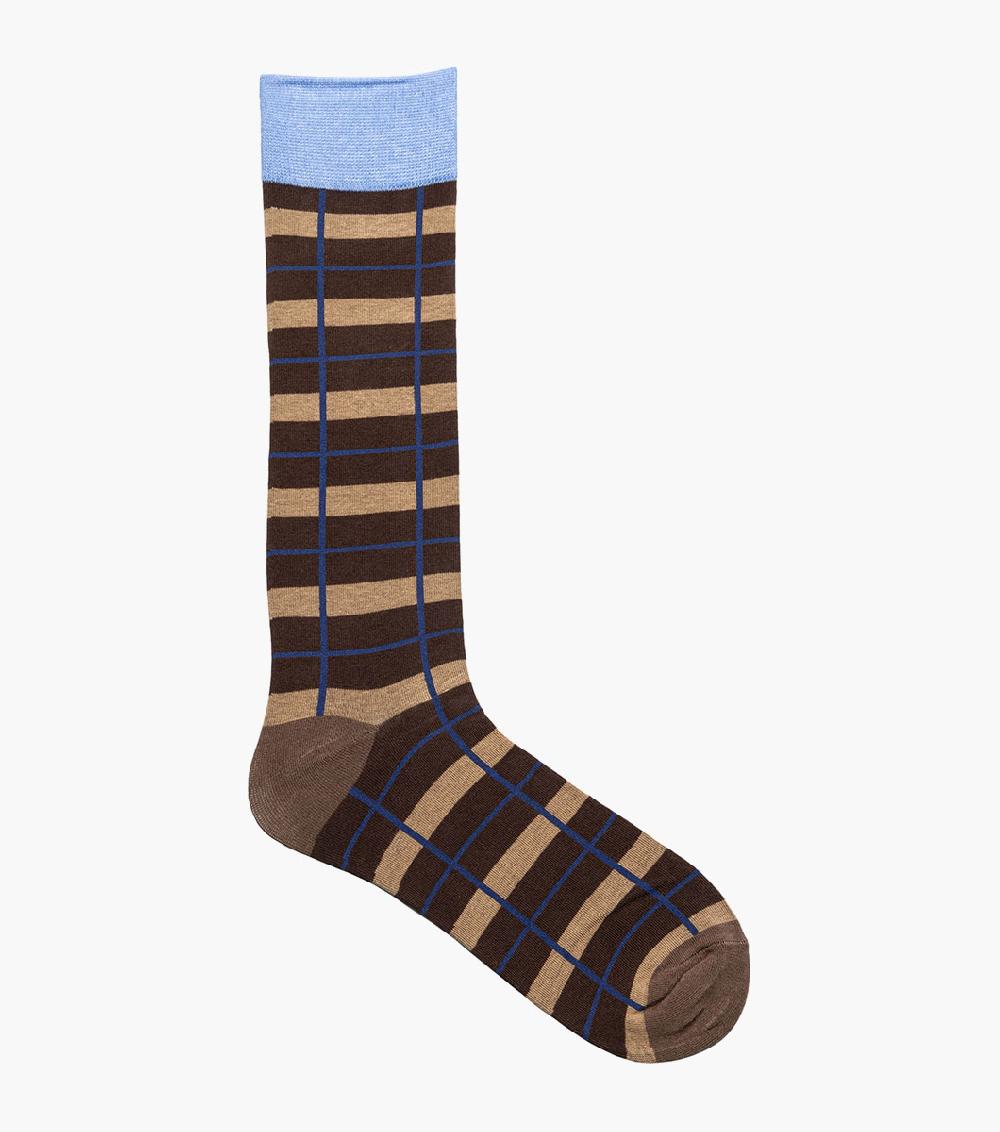 Stacy Adams Framed Stripes Men's Crew Dress Sock Men’s Socks