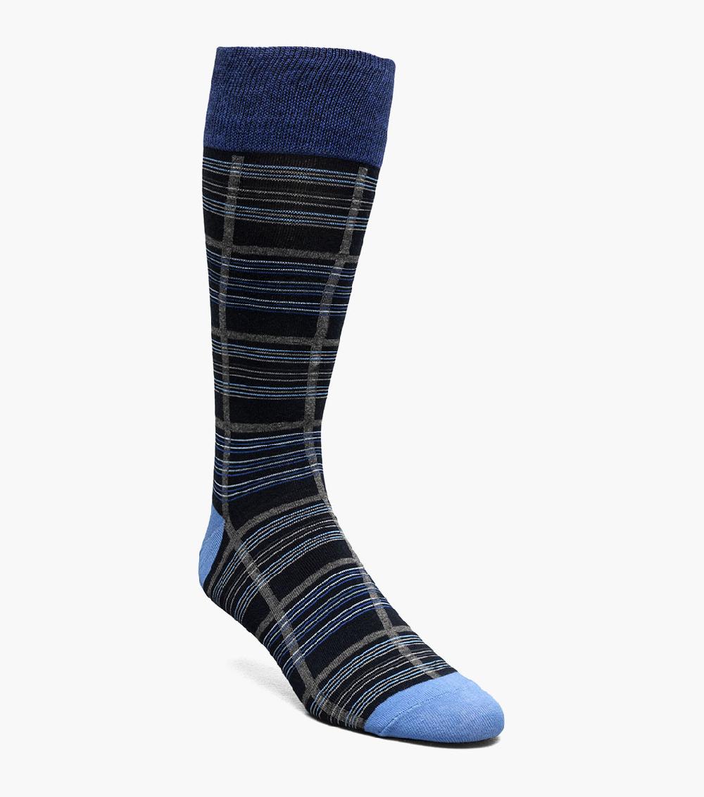 stacy adams Fun Stripes Men's Crew Dress Sock Men’s Socks