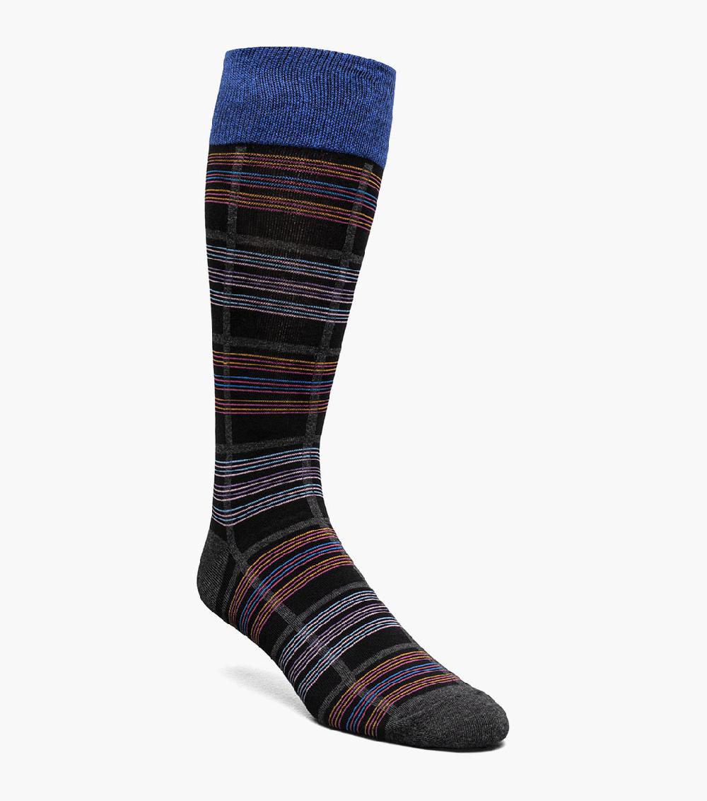stacy adams Fun Stripes Men's Crew Dress Sock Men’s Socks