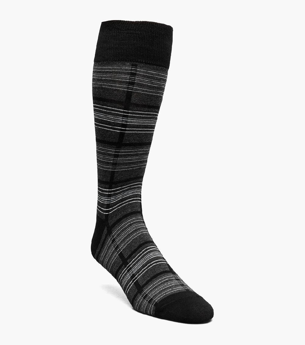 stacy adams Fun Stripes Men's Crew Dress Sock Men’s Socks