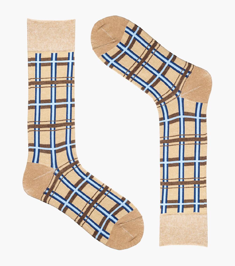 Stacy Adams Geometric Lines Men’s Crew Dress Sock Men’s Socks