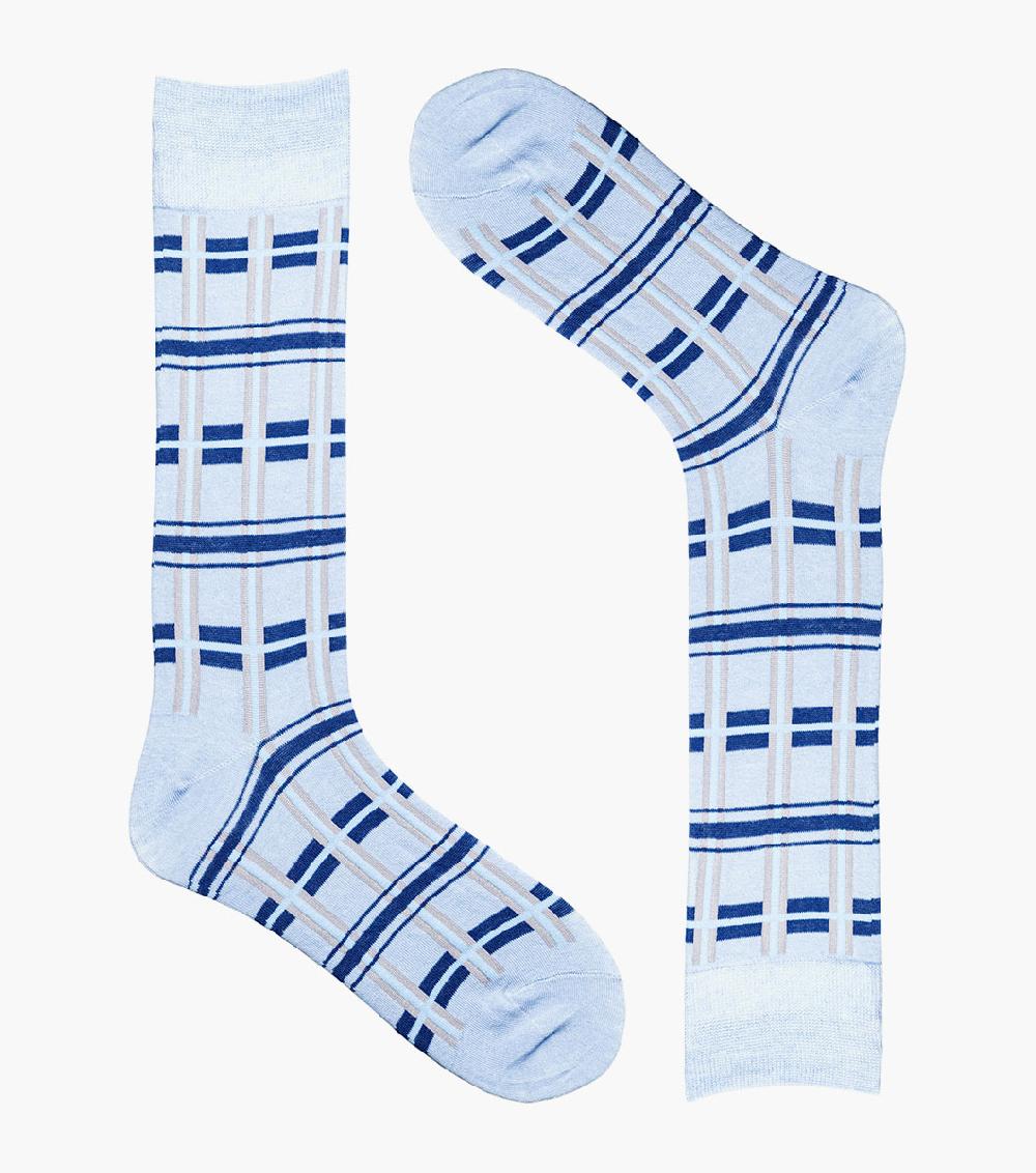 Stacy Adams Geometric Lines Men’s Crew Dress Sock Men’s Socks