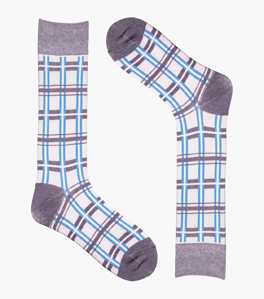Stacy Adams Geometric Lines Men’s Crew Dress Sock Men’s Socks