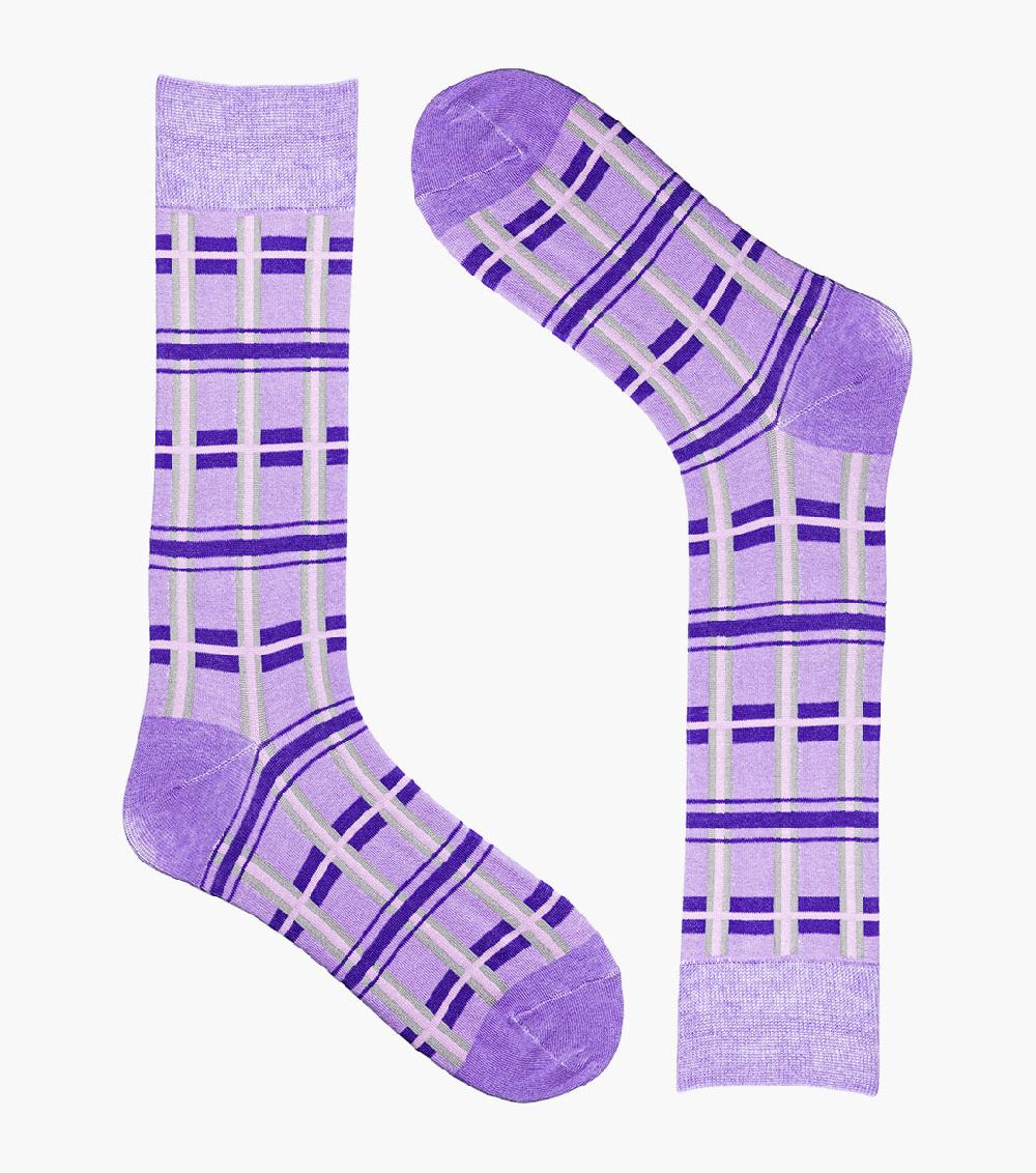 Stacy Adams Geometric Lines Men’s Crew Dress Sock Men’s Socks