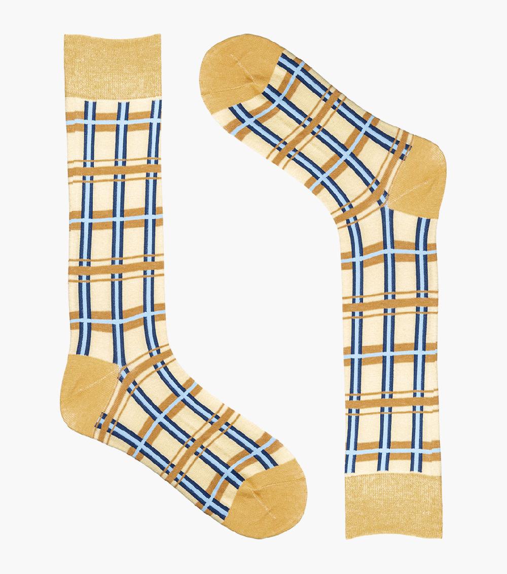 Stacy Adams Geometric Lines Men’s Crew Dress Sock Men’s Socks