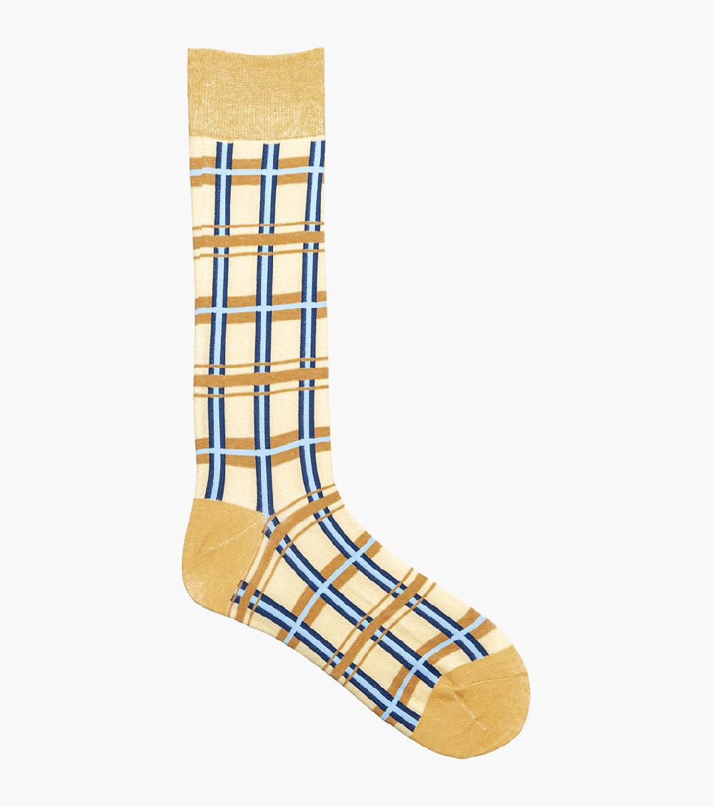 Stacy Adams Geometric Lines Men’s Crew Dress Sock Men’s Socks