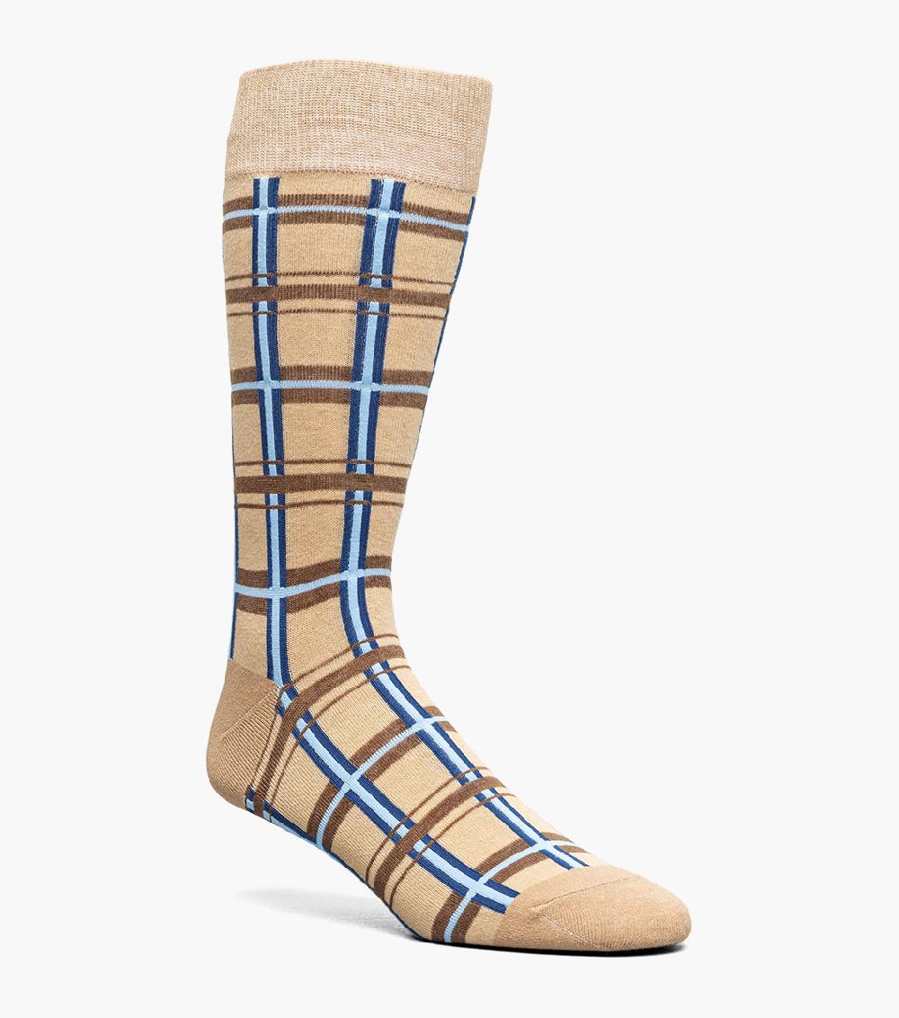 stacy adams Geometric Lines Men’s Crew Dress Sock Men’s Socks
