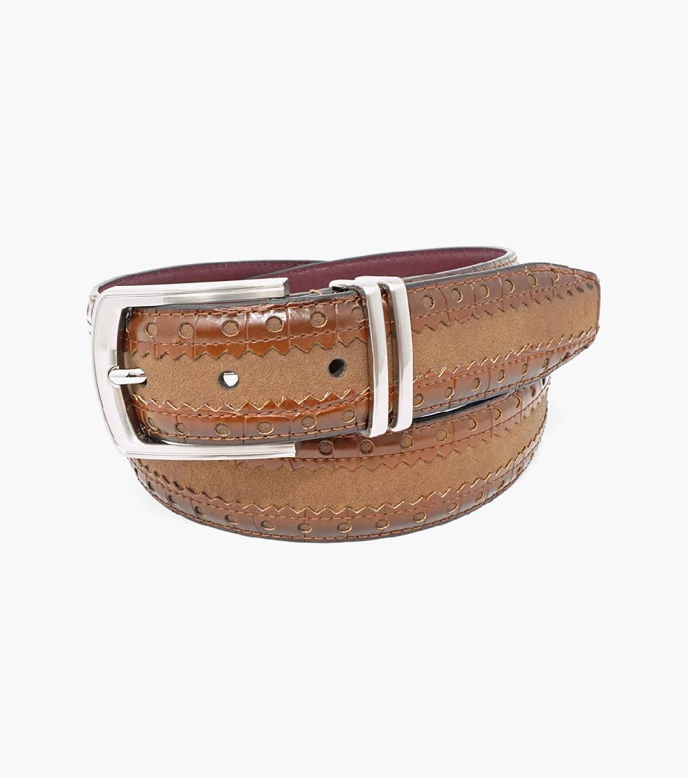 stacy adams Gustavo Mixed Material Belt Men’s Belts