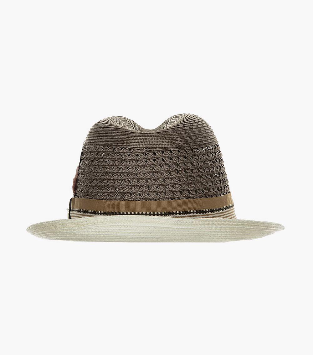 Stacy Adams Jalen Fedora Poly Braided Pinch Front Hat Men’s Hats