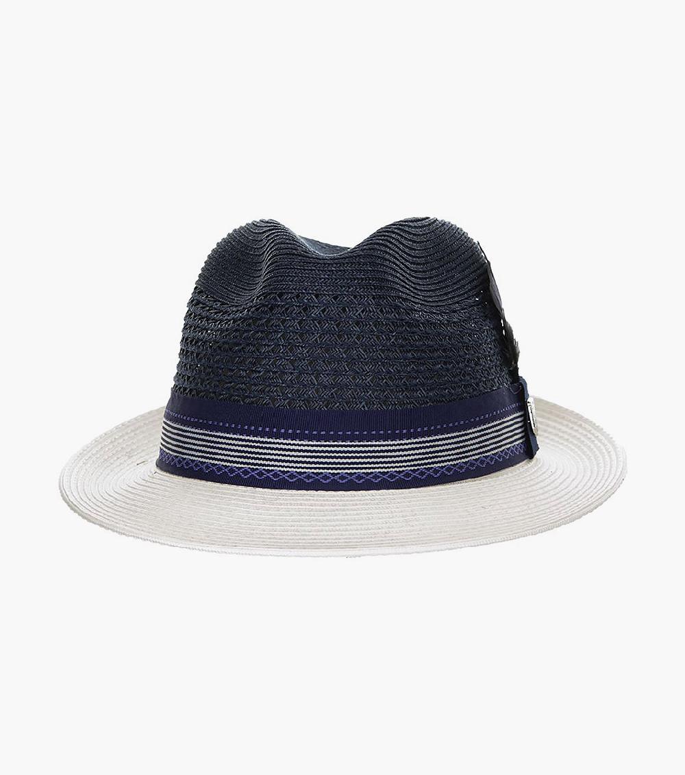 Stacy Adams Jalen Fedora Poly Braided Pinch Front Hat Men’s Hats