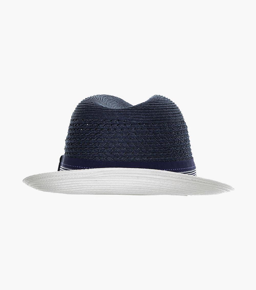 Stacy Adams Jalen Fedora Poly Braided Pinch Front Hat Men’s Hats