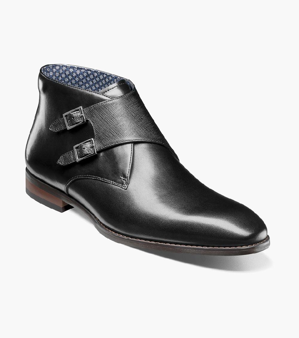 stacy adams Kaius Plain Toe Double Monk Strap Boot Men’s Boots