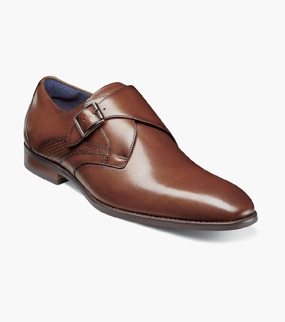 stacy adams Karcher Plain Toe Monk Strap Clearance Men’s Shoes