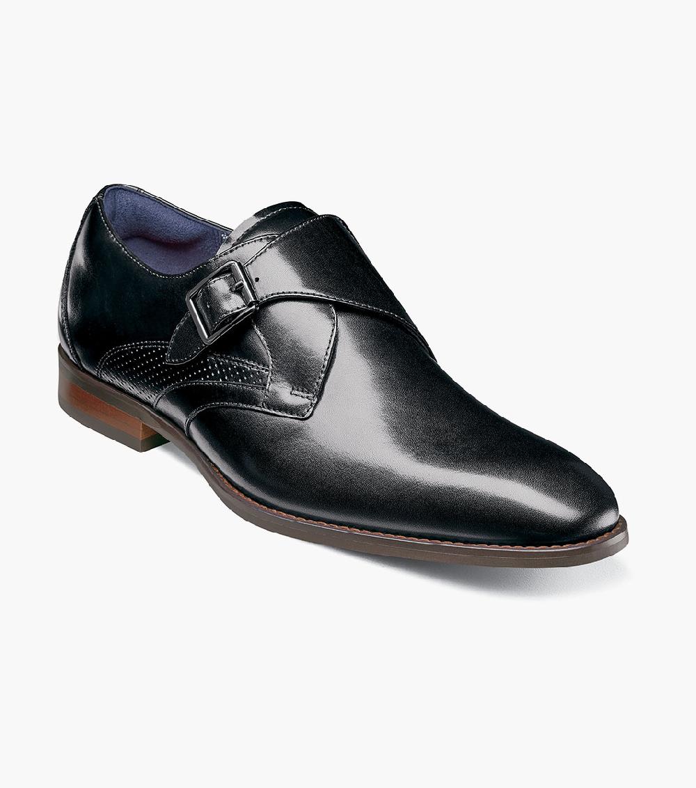 stacy adams Karcher Plain Toe Monk Strap Clearance Men’s Shoes