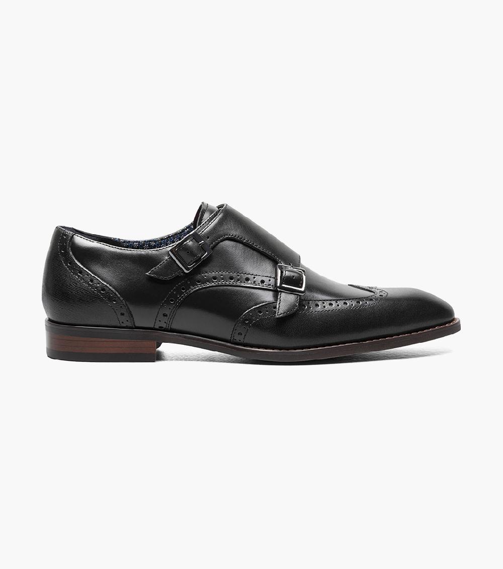 Stacy Adams Karson Wingtip Double Monk Strap Men’s Dress Shoes
