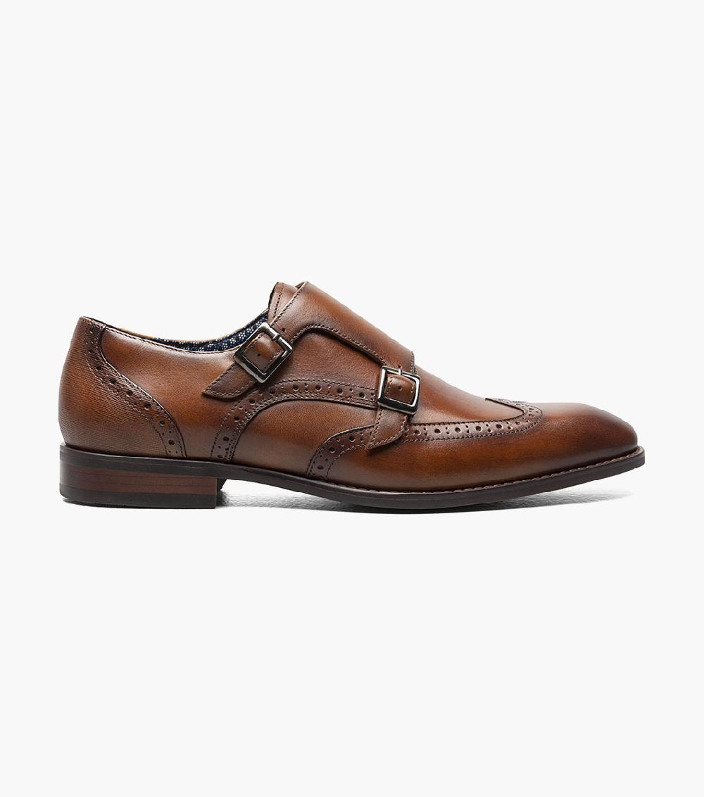 Stacy Adams Karson Wingtip Double Monk Strap Men’s Dress Shoes