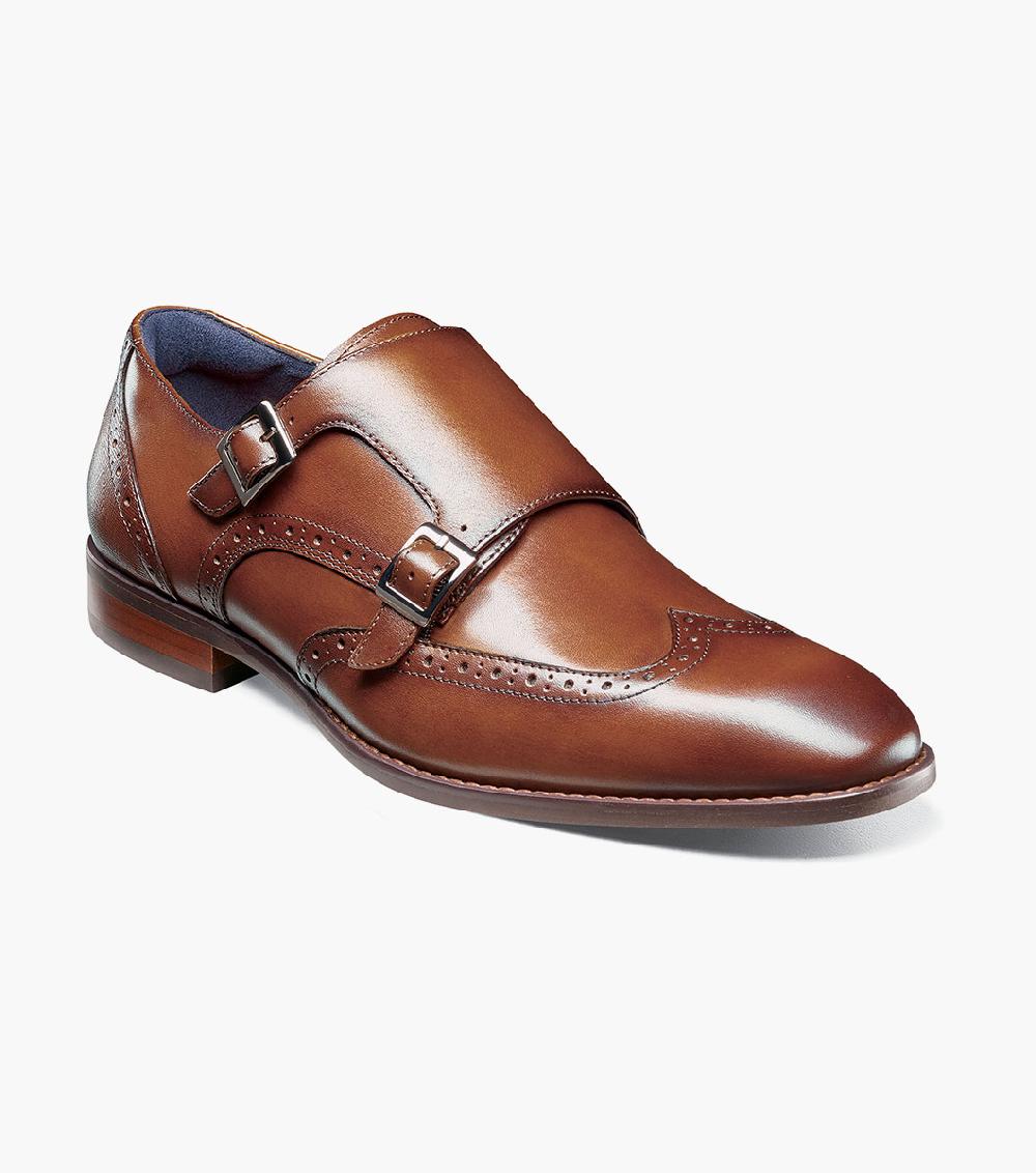 stacy adams Karson Wingtip Double Monk Strap Men’s Dress Shoes