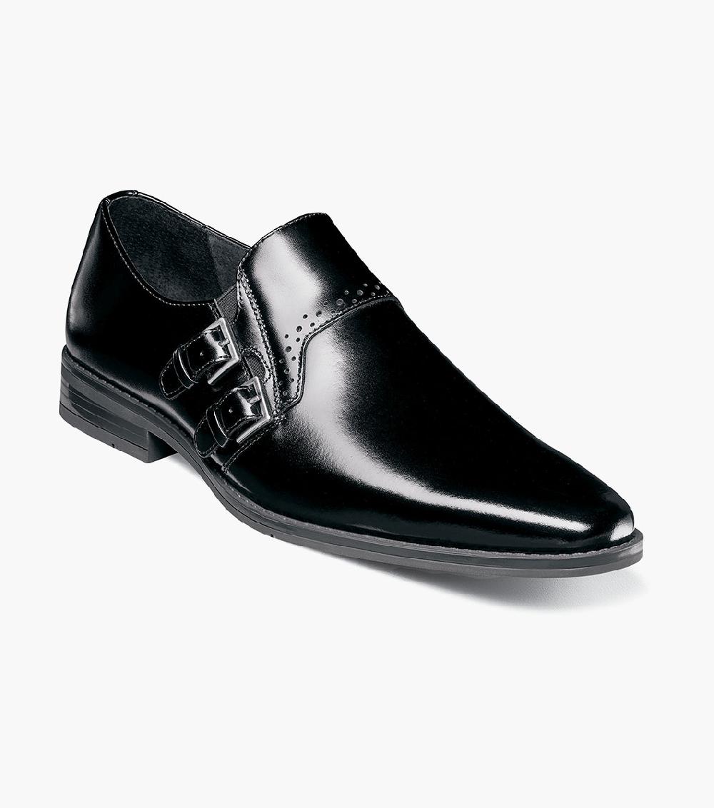 stacy adams Kilgore Plain Toe Double Monk Strap Clearance Men’s Shoes