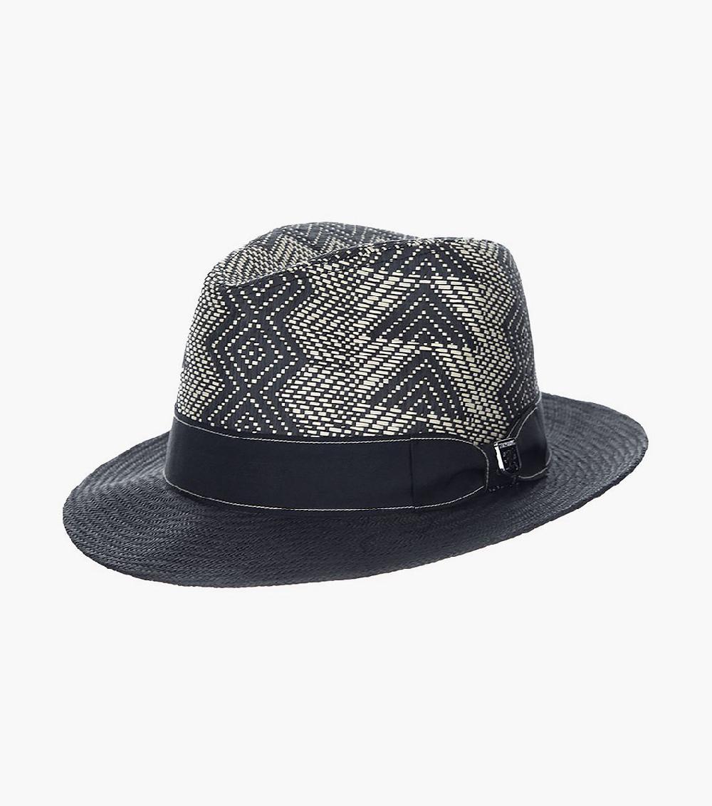 stacy adams Ludo Fedora Toyo Pinch Front Hat Men’s Hats