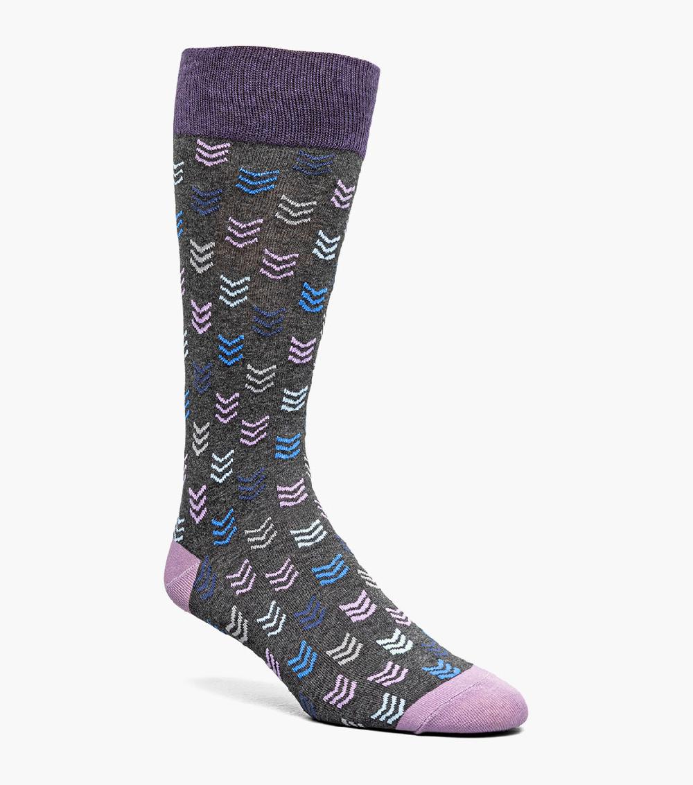 stacy adams Mini Chevron Men’s Crew Dress Sock Men’s Socks