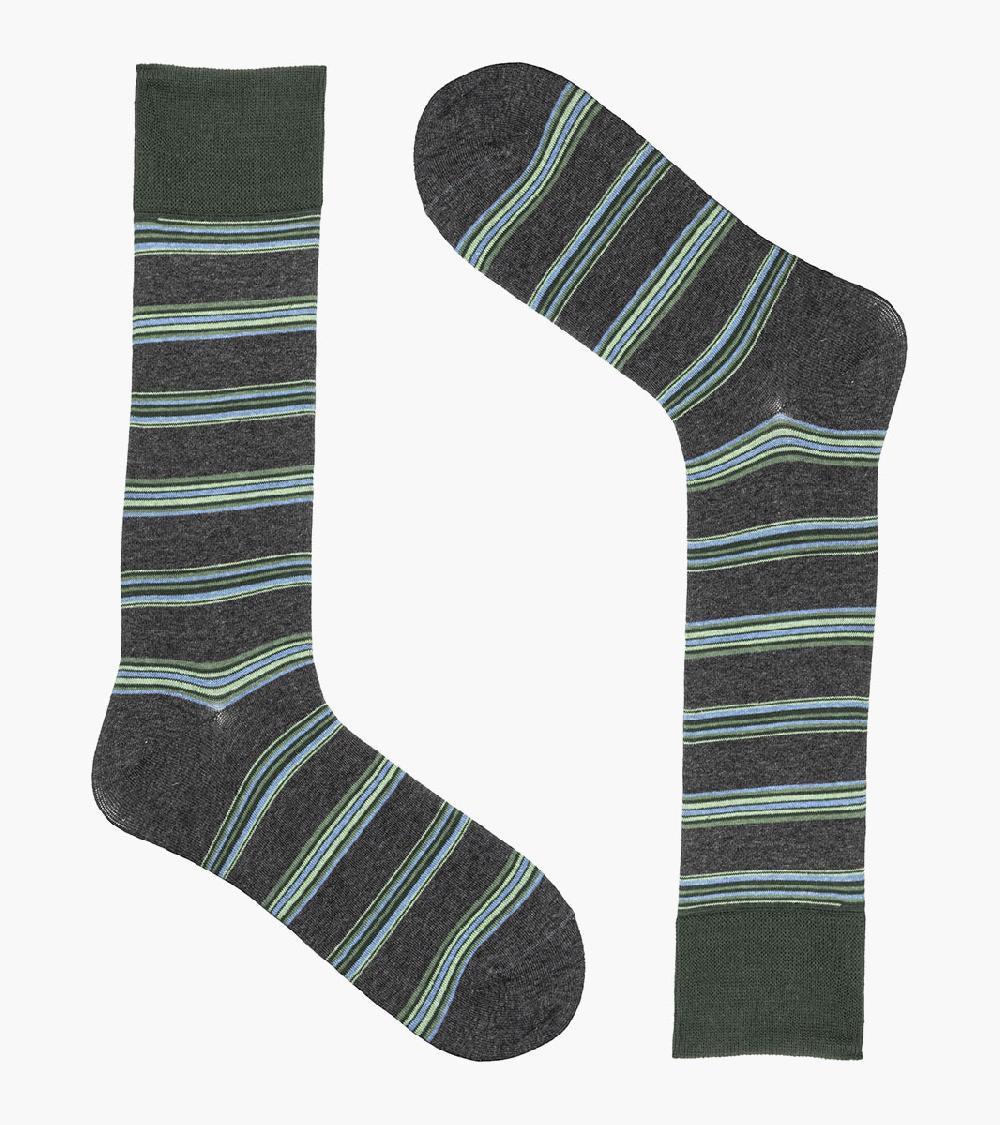 Stacy Adams Mini Stripe Men's Crew Dress Socks Men’s Socks