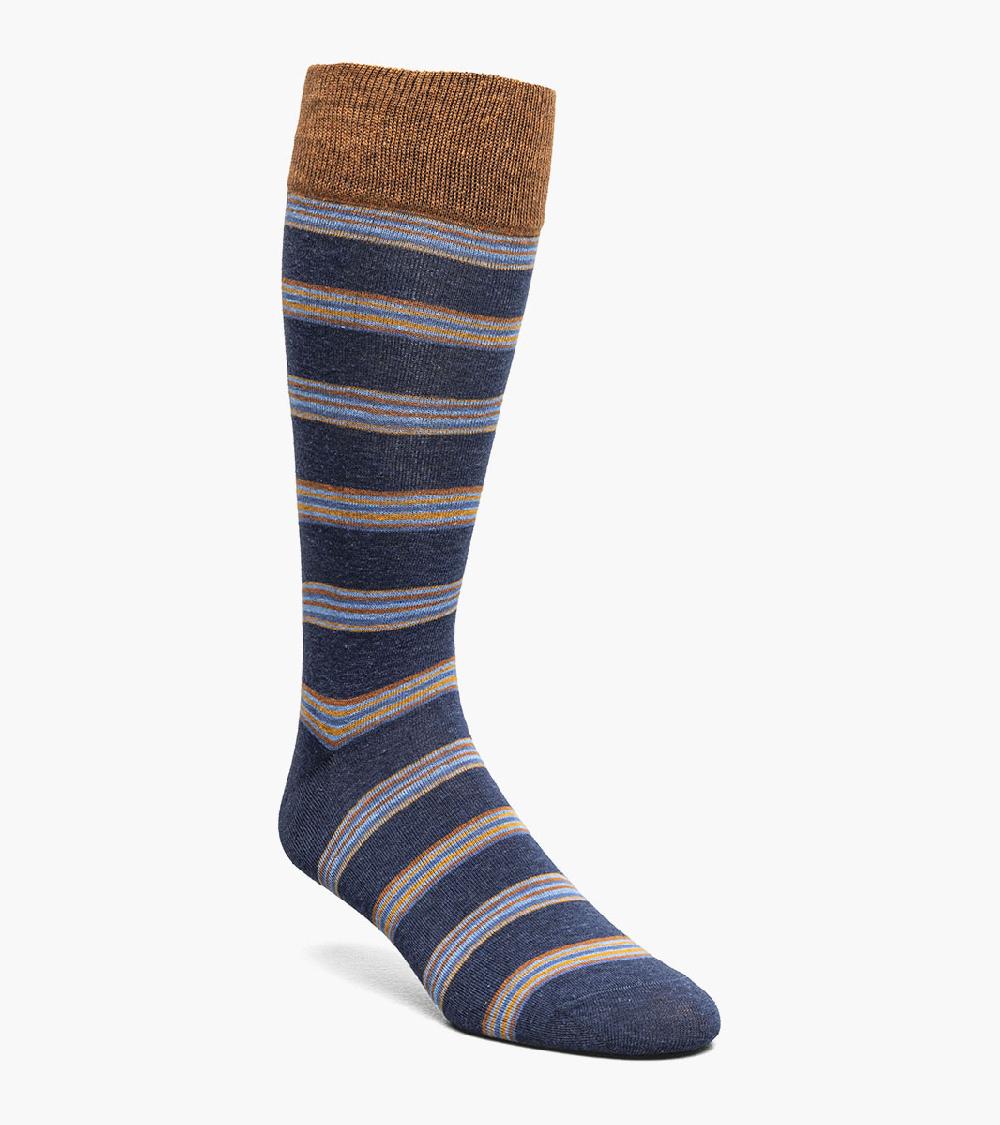 stacy adams Mini Stripe Men's Crew Dress Socks Men’s Socks