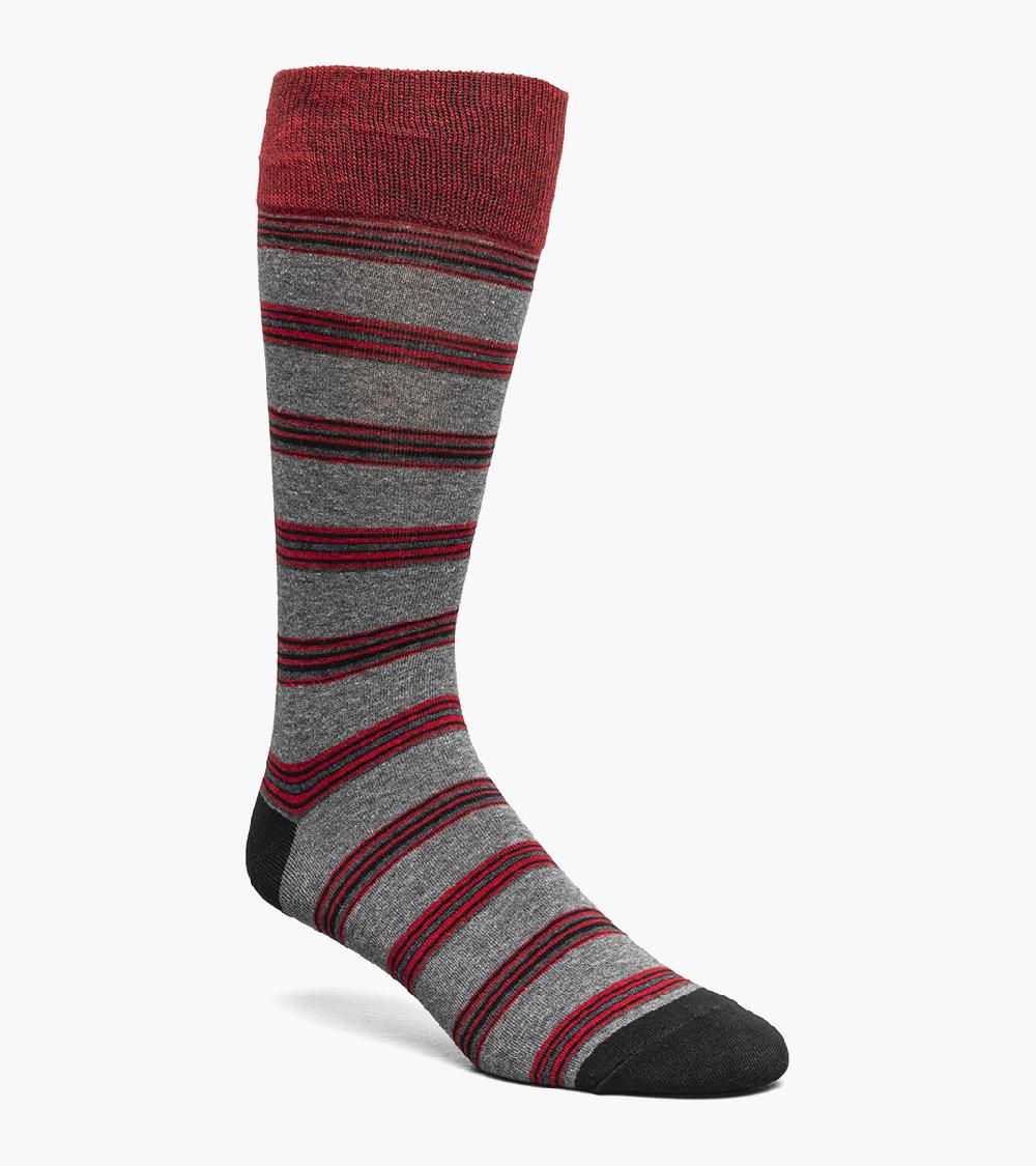 stacy adams Mini Stripe Men's Crew Dress Socks Men’s Socks