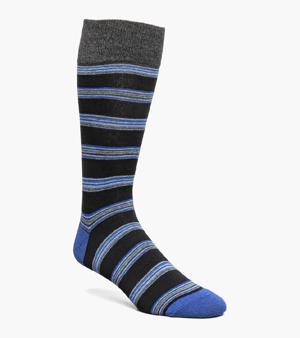 stacy adams Mini Stripe Men's Crew Dress Socks Men’s Socks