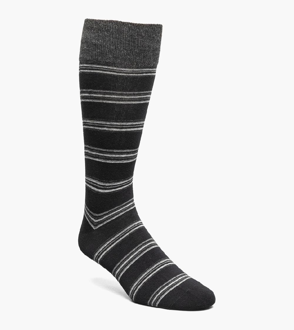 stacy adams Mini Stripe Men's Crew Dress Socks Men’s Socks