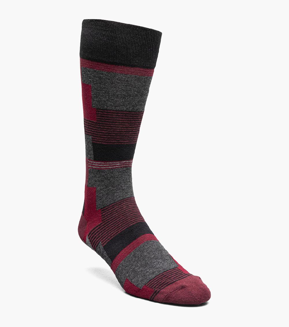 stacy adams Modern Motif Men's Crew Dress Sock Men’s Socks