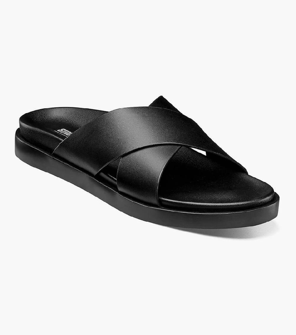 stacy adams Montel Cross Strap Slide Sandal Men’s Casual Shoes